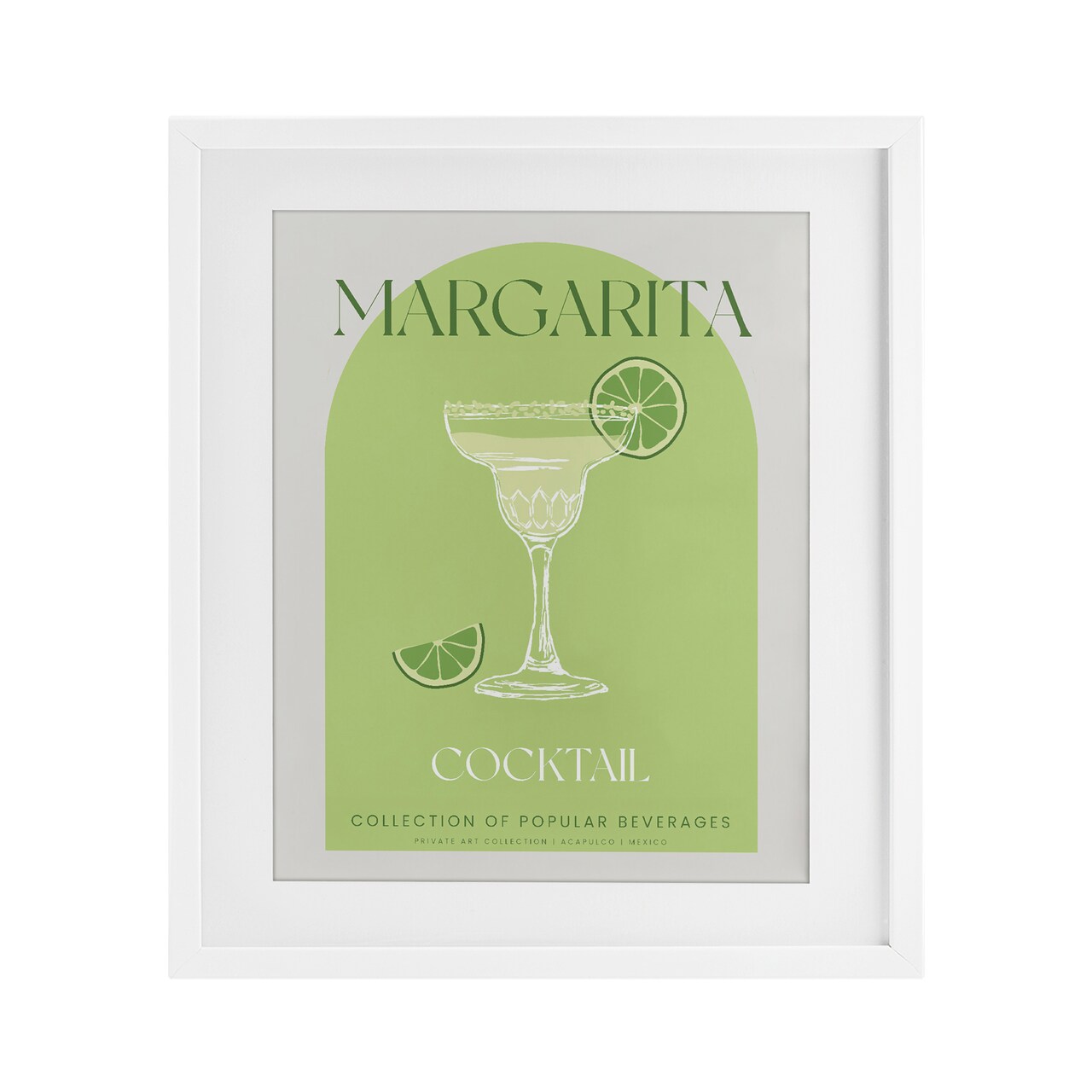Stupell Industries Stylish Retro Margarita Framed Print Under Glass, design by Lil' Rue